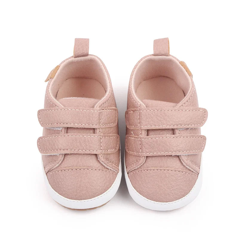 Baskets bébé Sobabys™ en rose avec double velcro pour un confort optimal