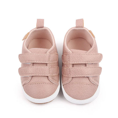 Baskets bébé Sobabys™ en rose avec double velcro pour un confort optimal